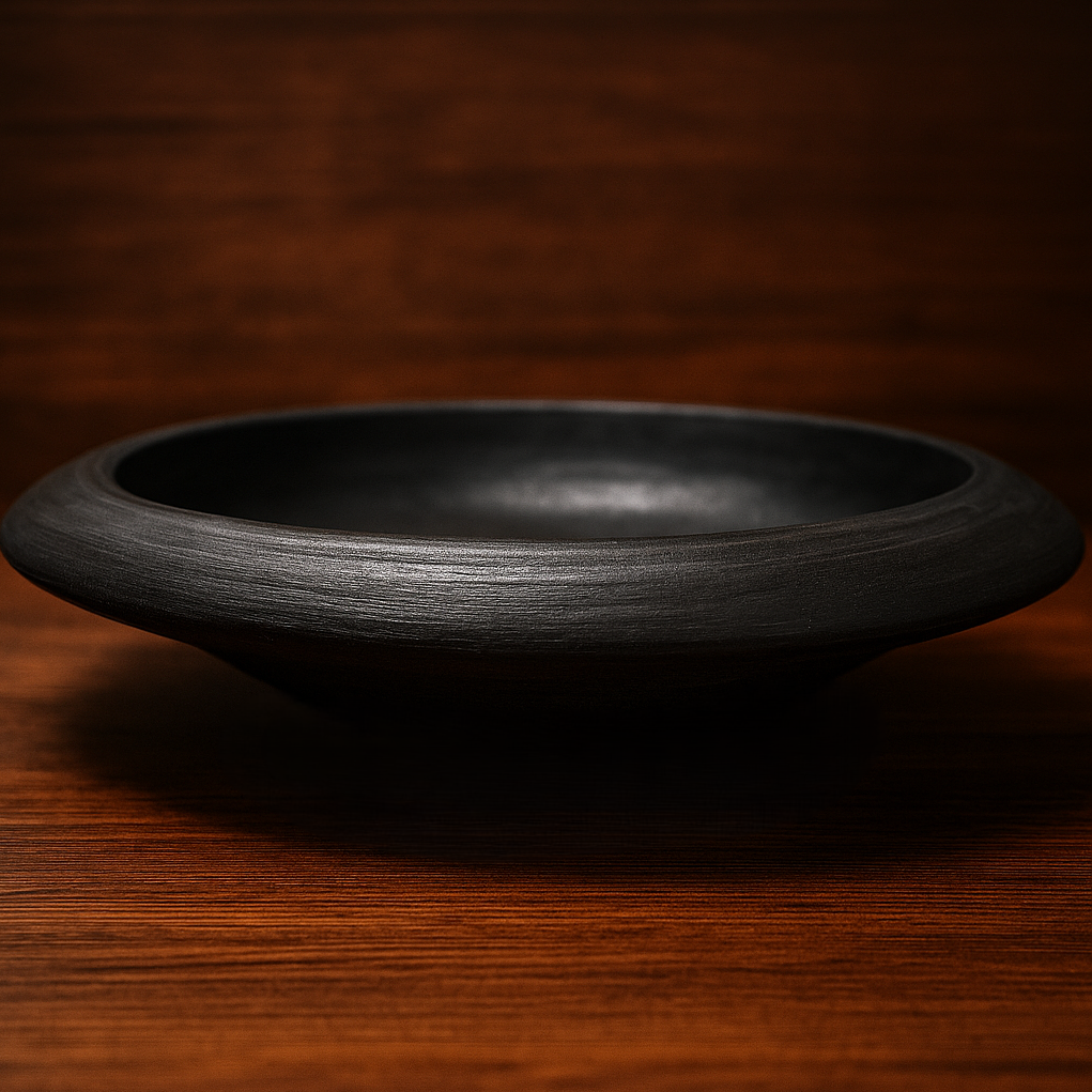 CLAY MALL KERALA 10 inch Appachatti Deep Burned Clay Tawa/pan/appachatti for Cooking Appam, Chapati, Roast, and Serving