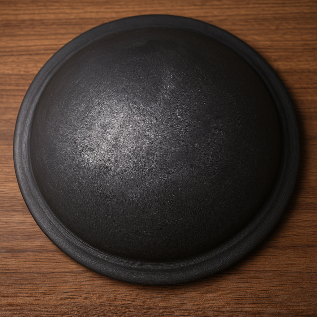 CLAY MALL KERALA 10 inch Appachatti Deep Burned Clay Tawa/pan/appachatti for Cooking Appam, Chapati, Roast, and Serving