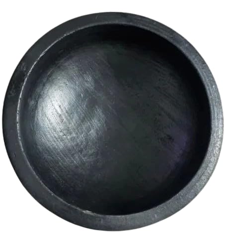 Clay Mall Kerala 2L Black Clay Cooking Pot – Deep Burned Earthenware Handi/Tawa for Traditional Indian Cooking, Mud Pot for Curry & Rice, Handmade Terracotta Cookware